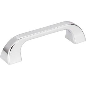 972-96pc Jeffrey Alexander 96 Mm C-c Polished Chrome Square Marlo Cabinet Pull