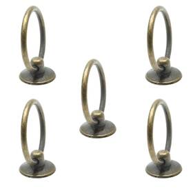 Jersvimc Jersvimc0715-0054 5pcs Bronze Ring Drawer Pulls Vintage Cabinet Handles Drop Knobs Single
