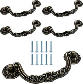 Jersvimc0721-0334 Jersvimc 5 Piece Drop Drawer Handles Inch 128mm Hole Centers - 6.2 Total Length