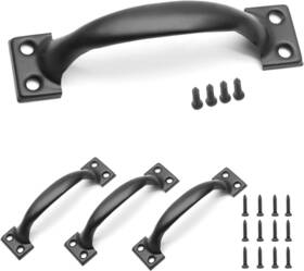 Jersvimc0730-0073 Jersvimc 8pcs 5 1/2 Inch Matte Black Cabinet Handles Metal Gate Rustic Drawer Pu