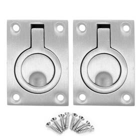 Jersvimc0929-0172 Jersvimc 2pcs Marine Boat Ring Hatch Pull Handle Flush Small Size Silver