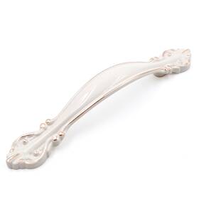 Jetland 716253020633 Cabinet Hardware Handle Pull - 10-pack Ivory White With Gold Edge 3 Inch 76mm