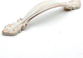 Jetland 798220592244 Cabinet Hardware Handle Pull - 10-pack Ivory White With Gold Edge 2-1/2 Inch 64mm