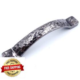 B09y8pf6n8 Jetland Arched Hammered Cabinet Pulls - 4-pack Aged Silver 4 Inch Hole Centers