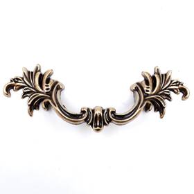 Pw1618abr102 Jetland French Provincial Drawer Pulls - 4 Inch Hole Centers Antique Brass
