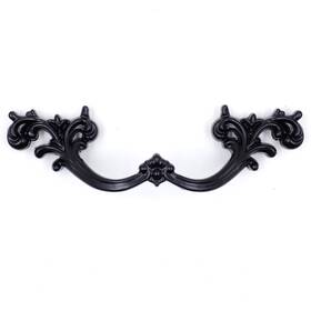 Jetland Pw1619076 French Provincial Drawer Pulls - 3 Inch Hole Centers Flat Black