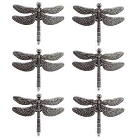 Jfwuhap 616814016931 Dragonfly Cabinet Knob 6 Pcs Pull Hardware Furniture Decoration Handle For Dr