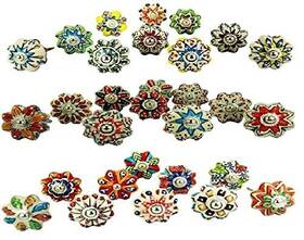 Jgsck003 Jgarts Small 1 Inch Knobs Assorted Rare Hand Painted Ceramic Cabinet Drawer Pull P