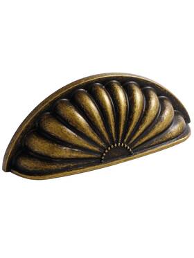 Jiasenbao 749877420145 Antique Brass Cabinet Cup Pulls 3 Inch Hole Center 10 Pack Vintage Drawer K