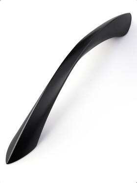 Jiasenbao 749877420855 Black Cabinet Pulls 5 Inch Arch Twisted Matte Handles Drawer Kitchen Cu