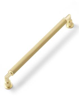 Jiasenbao B0fy265rzh 5 Pack Gold Cabinet Pulls 7-9/16 Inch Hole Center Knurled Brass Drawer Pul