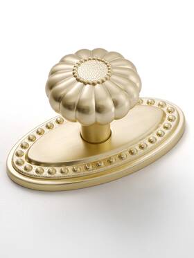 Jiasenbao D1-3635-knob-bg-10 Brushed Gold Cabinet Knobs 10 Pack With Base Brass Drawer Pulls Kitchen Cupbo