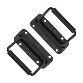 Jimdoayo-19-001 Jimdoayo 2 Pack Spring Loaded Handles Heavy Duty Rubber Grip Surface Mount Folding Ha