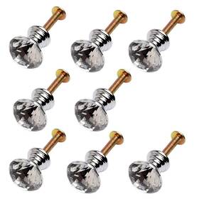 8541866210 Jingyi E-commerce 8 Pcs Crystal Cabinet Drawer Mini Metal Jewelry Box Gift Case Knobs Single Ho