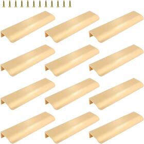Jiozermi 313057043013 12 Pcs Finger Pulls For Cabinets Gold Edge Drawer Cabinet Door