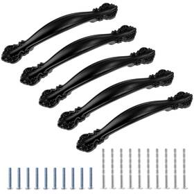 Jiozermi 772324650437 5 Packs Cabinet Hardware Handle Pull 2-1/2 Inch 64mm Hole Centers Solid Drawer Pu