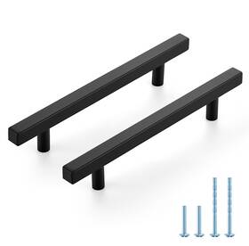 Jdpyyjfx128188hs30 Joy Decor 30 Pack 5 Inch Matte Black Square Cabinet Handles Stainless Steel Har