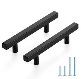 Jdpyyjfx96152hs10 Joy Decor 10 Pack 3-3/4 Inch Matte Black Square Cabinet Handles Stainless Steel