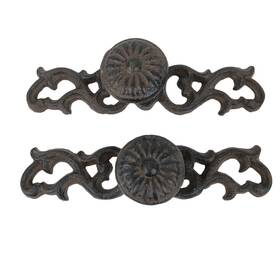 Joyindecor 331924658147 Cast Iron Drawer Pulls 2 Heavy Duty Vintage Kitchen Cabinet Pull Handles Black