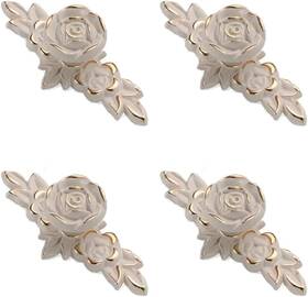 Joyindecor 445001358300 Antique Euro Rose Cabinet Knobs With Backplate Vintage Kitchen Zinc Alloy Flowe