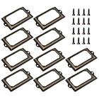 Juland 20 Pcs Name Card Label Holder Frames Metal Office File Cabinet