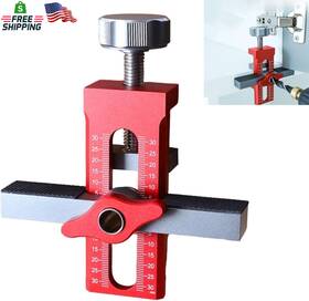Jurwheer 445027765748 Cabinet Door Installation Positioner - Aluminium Alloy Adjustable Hardwa
