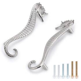 Hd0040301-jxy-f1 Juxyes Beach Ocean Theme Seahorse Shaped Drawer Handle Pulls Marine Style Dresser D
