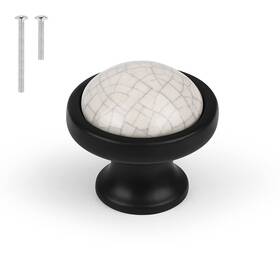 Jyxindzkj 710328079878 15 Pack Antique Black And White 1.5ftft Diameter Cabinet Knobs Zinc Alloy C