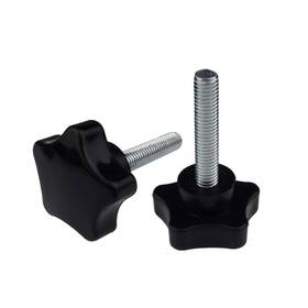 Kasteco 675663909047 2 Pack M8 X 40mm Thread Star Knob Screw 5/16 Inch 1-5/8 Replacement