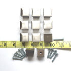 52326 Kbc Modern Silver Heavy Square Cube Drawer Chrome Pulls 11 Lot