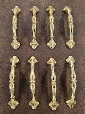 P343-sc Kbc Cabinet And Drawer 3 Inch Center Pull Handle Polished Gold Brass