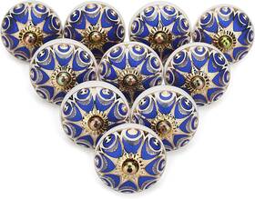 Ckb-gld-nb-p10 Kedia Home And Furnishing Pvt. Ltd Knobs For Cabinets Drawers - Door Cupboards Assorted Hand Painted