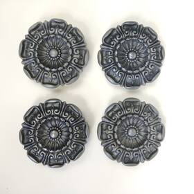 49256-11 Keeler Brass Co. Oversized Ornate Flower Cabinet Door Knobs Old English 4.5 Inch
