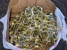 43503 Keeler Brass Company 110 Vintage Gold Tone Cabinet Drawer Smooth Arch Pull Handle 3 Inch C To