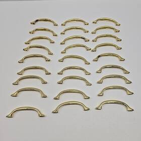 43861 Keeler Brass Company Lot 27 Kbc Cabinet Drawer Pull #43861 Arch Handles Gold 1993 Vtg