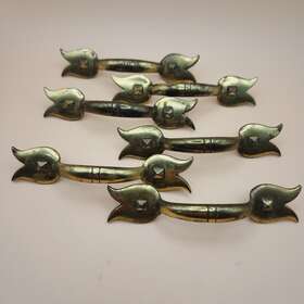 N7536 Keeler Brass Company 6 Ea Vintage Tulip Drawer Pull/cabinet Handle 3 Inch Cc Model