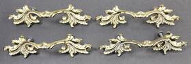 K9703 Keeler Brass French Provincial Drawer Pulls Lot Of 4 Vintage Mcm Co Kbc