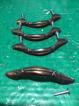 44009 Keeler Kbc Lot Of4 Bronze Brass Indian Arrow Cabinet Drawer Pull Handle 3 Inch Coc