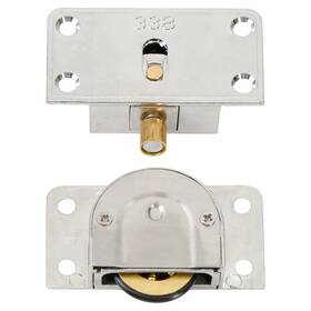Kh866 18042025t 338 Sliding Cabinet Door Hardware Silver Stainless Steel Hanging Singl