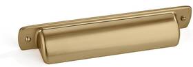 Khtumeware 744110578010 6 Pack 4 Inch 102mm Gold Drawer Pulls Brushed Satin Brass Cabinet Bin Cu