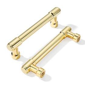 8025989kj10 Khtumeware 10 Pack 3.5inch89mm Polished Brass Cabinet Pulls Kitchen H