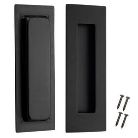 Kindoodos 731905946826 Recessed Door Handles Pocket Pull Hardware 6 Inch Rectangular Stainless Steel
