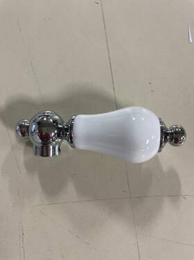 Kingston Brass Ccpl1h Porcelain Lever Handle With Hot Index - Polished Chrome