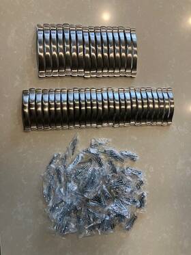 Kitchen 655701088941 Lot Of 42 Brushed Nickel Cabinet Drawer Handle Pulls 3 And 4 Inch Great Condition