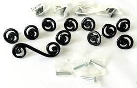 Knob Hill 781266189295 14 And Swirly Black Metal Cupboard Drawer Knobs 1 Handle Pull