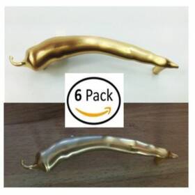 P84101-sg-c Knob Hill Pack Of 6 Brushed Brass Pepper Shelf Pulls 5 Inch Long