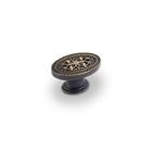112absb Knob Oval Length 1.75 Cast Die Filigree " Cabinet Zinc