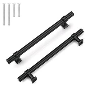 Pd-f1 Knobelite 25 Pack Matte Black 6.25 Inch Hole Center Kitchen Cabinet Pulls Handle New