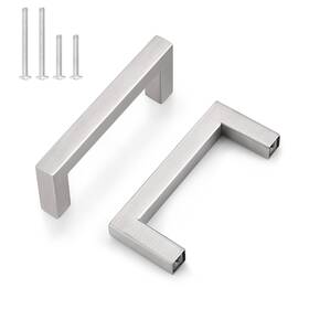 Knobonly 715668042278 30 Pack 3 Inch Hole To Cabinet Square Pulls Brushed Nickel Finish Stainless