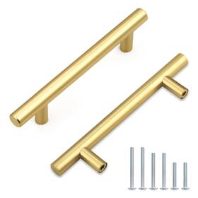 B0f93ykghf Knobonly 30 Pack 3-3/4 Inch Hole Center Gold Cabinets Pulls Brushed Brass Kitche
